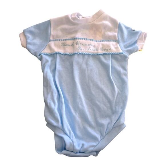 Vintage Little Me THANK HEAVEN FOR LITTLE BOYS Size 6M Medium NOS - Picture 2 of 7